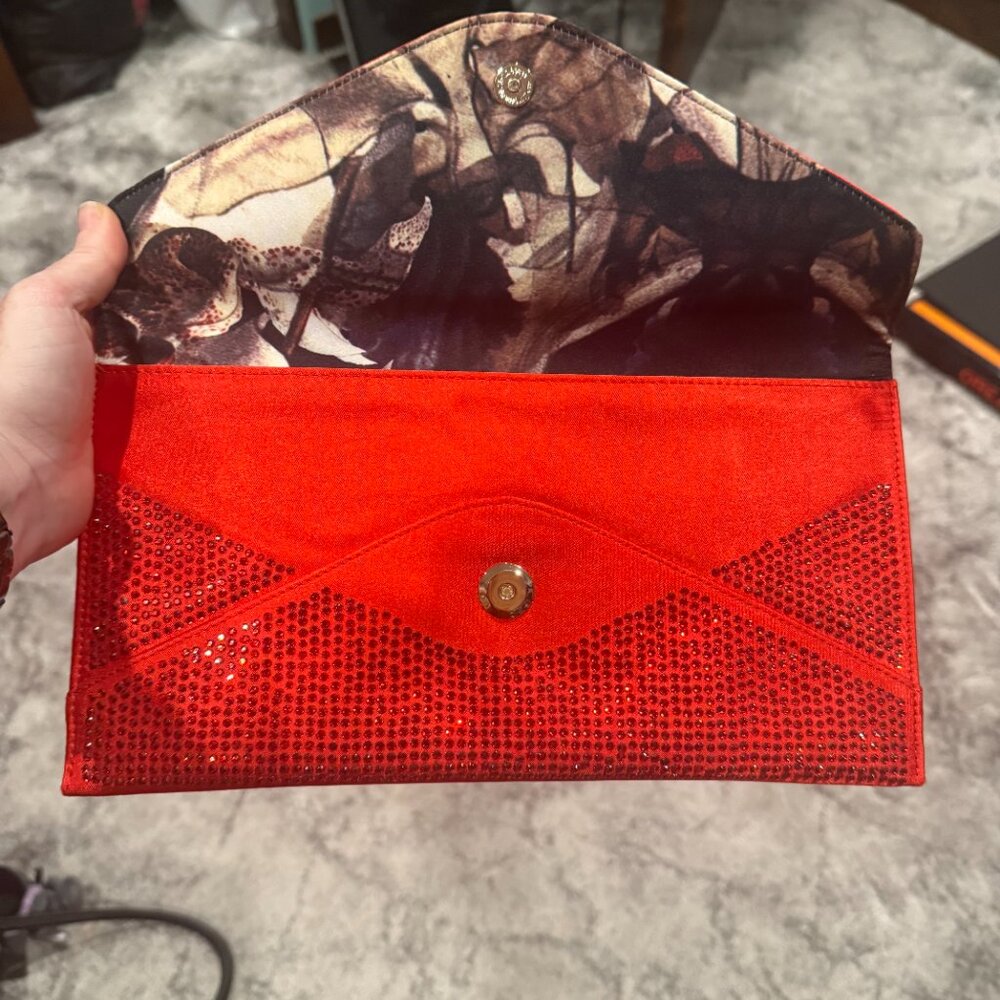Ted Baker Red Sparkle Clutch - Picture 5 of 7